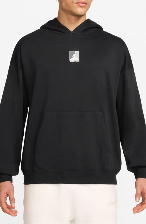 Jordan Graphic Print Brooklyn Fleece Hoodie In Black