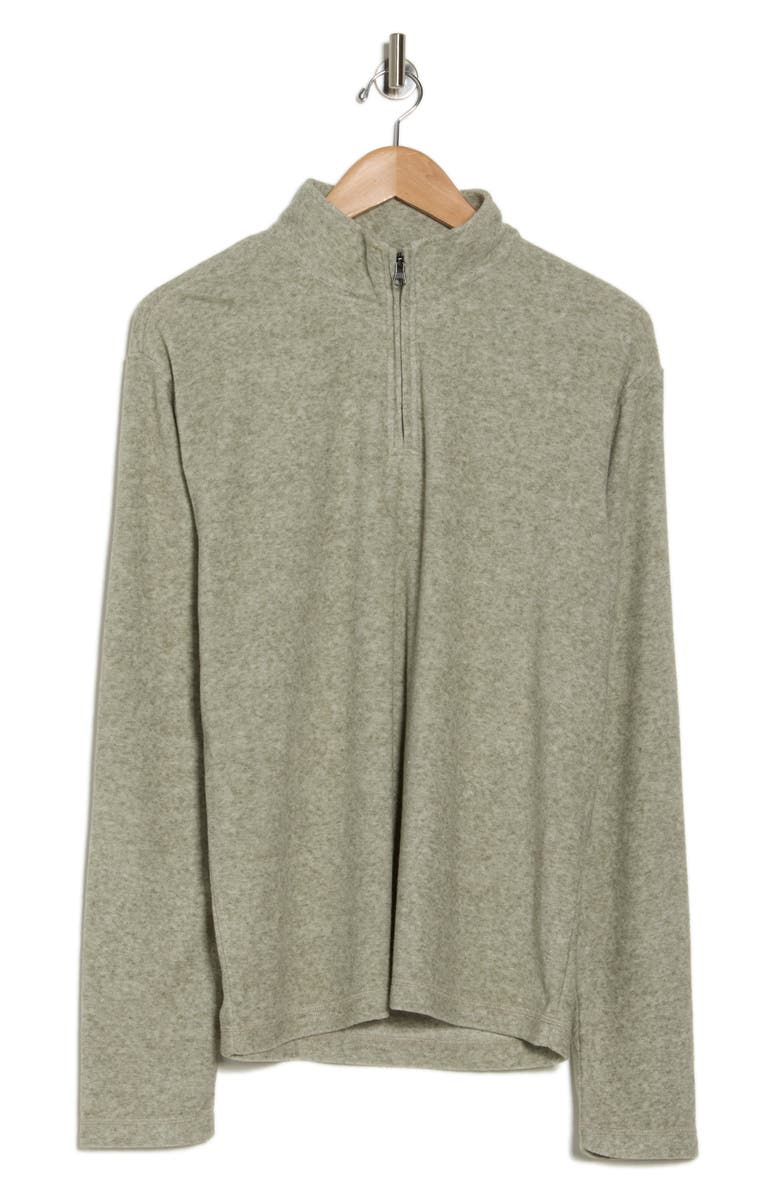 Vintage 1946 Heather Chenille Quarter Zip Pullover, Alternate, color, Frosty Green Heater