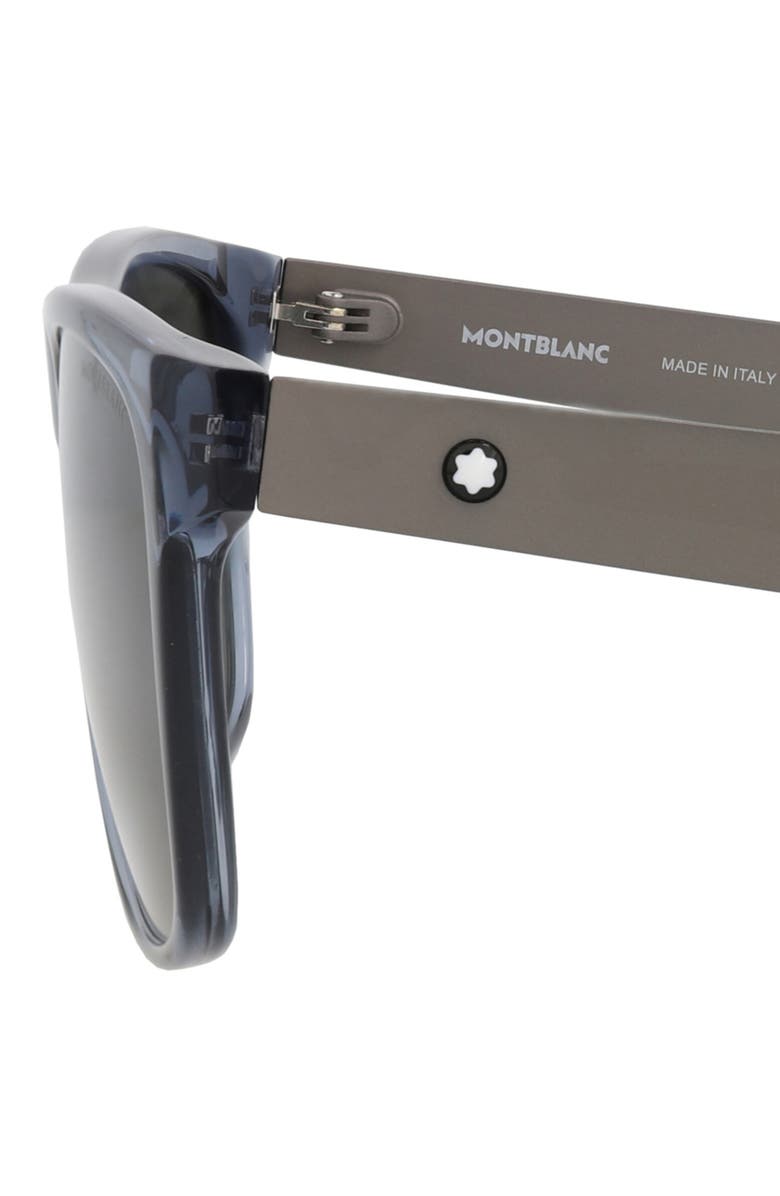 Montblanc Square Sunglasses, Alternate, color, Blue Ruthenium Grey