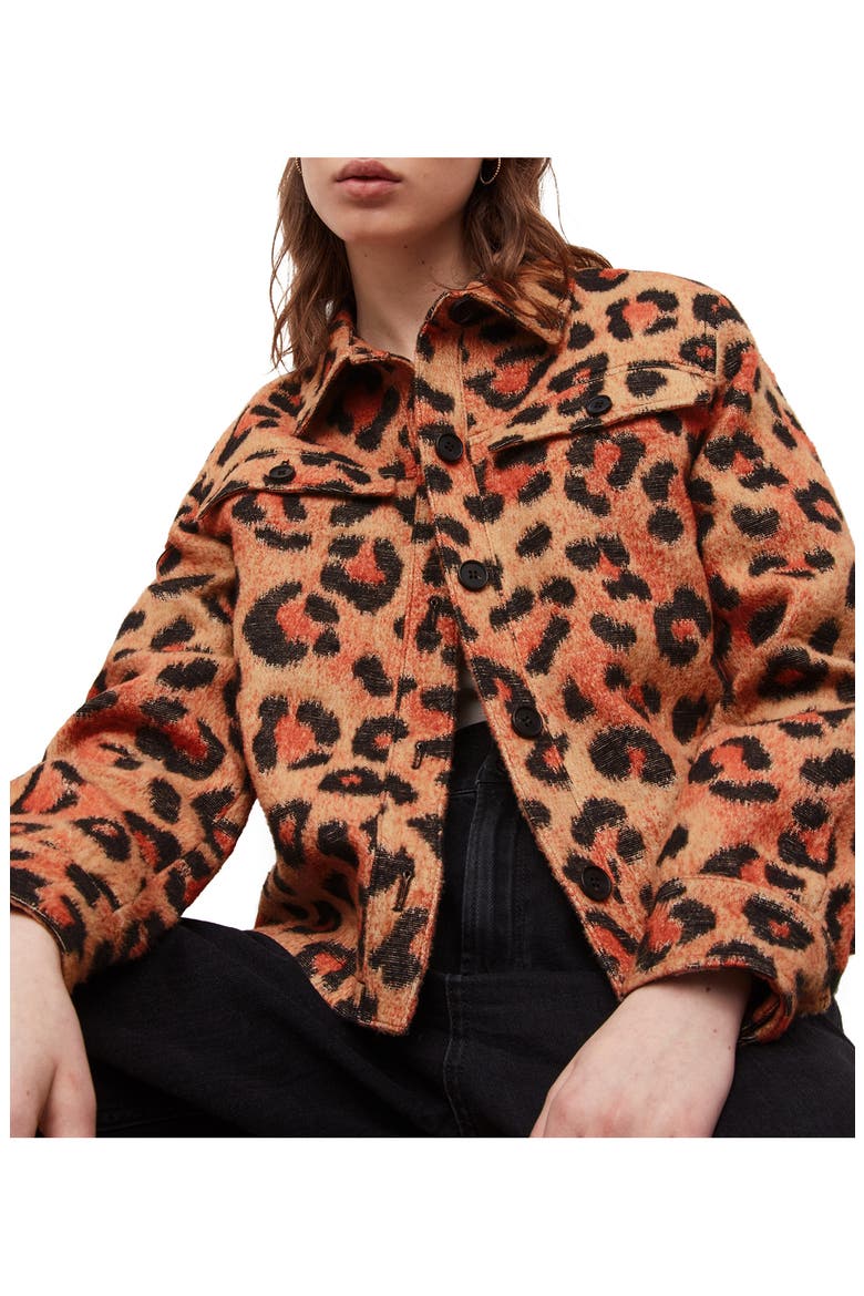 Honor Leopard Print Jacket, Alternate, color, BROWN