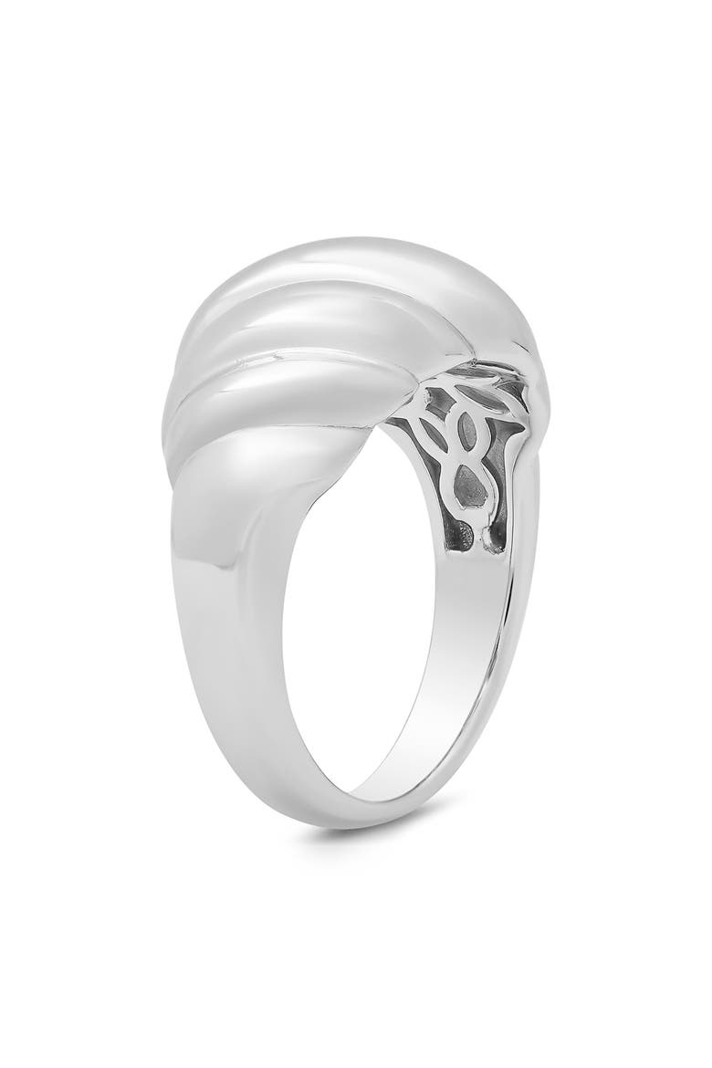 Domed Shrimp Ring, Alternate, color, SILVER