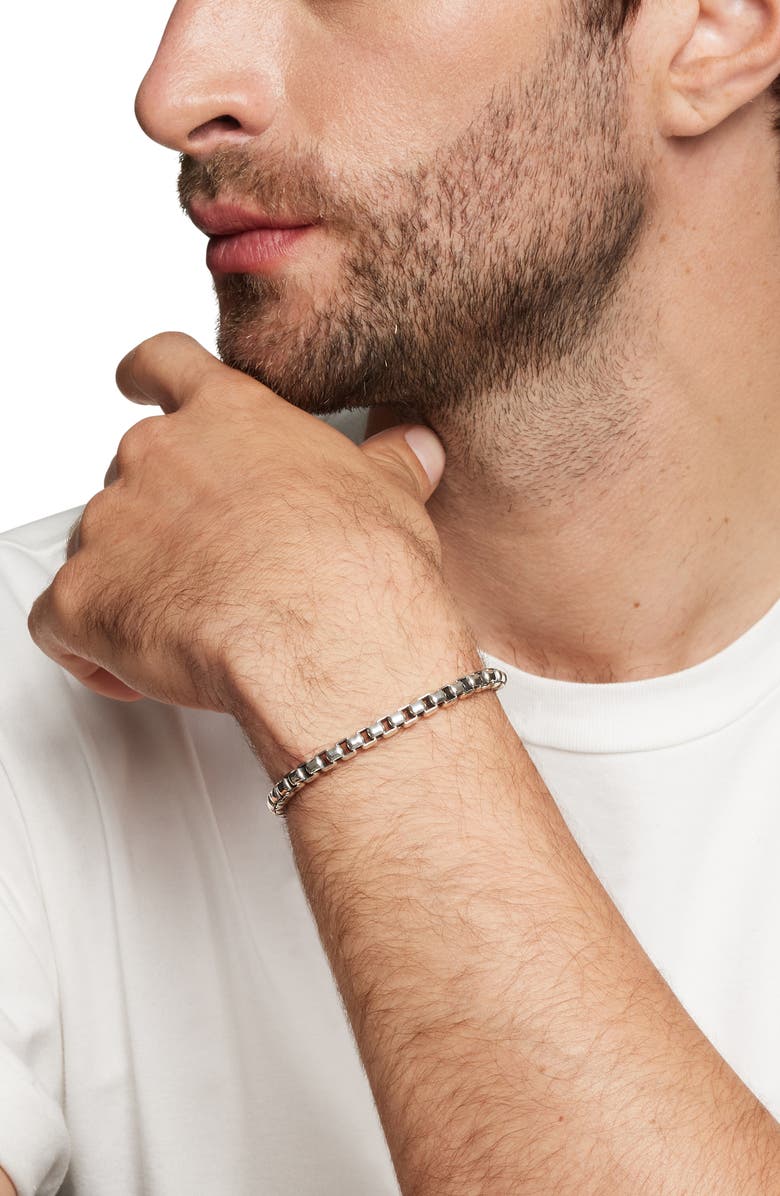 David Yurman Men's Large Box Chain Link Bracelet, 5mm, Alternate, color, Silver