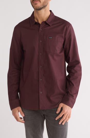 Volcom Orion Button-up Shirt In Pumice