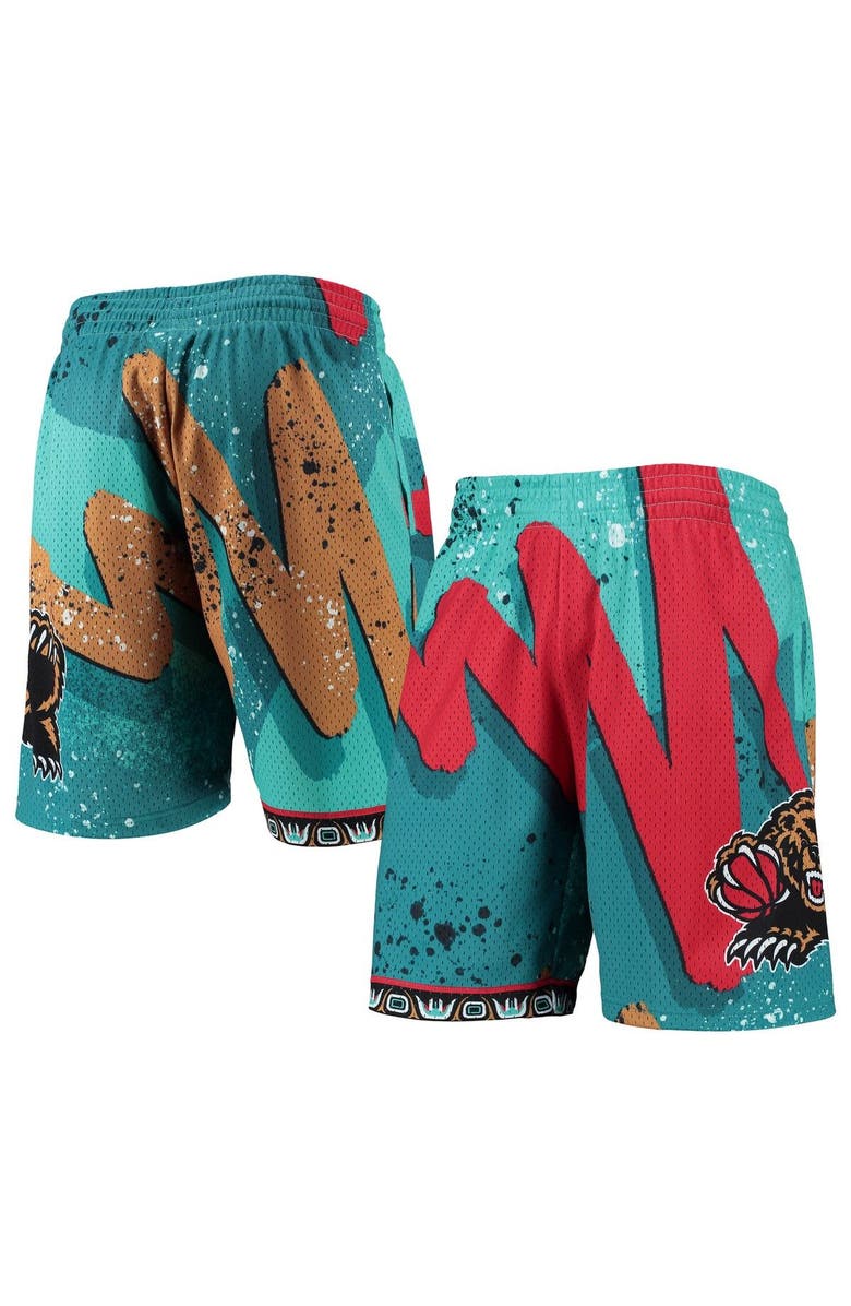 Mitchell & Ness Men's Mitchell & Ness Turquoise Vancouver Grizzlies Hardwood Classics 1998 Hyper Hoops Swingman Shorts, Main, color, Turquoise