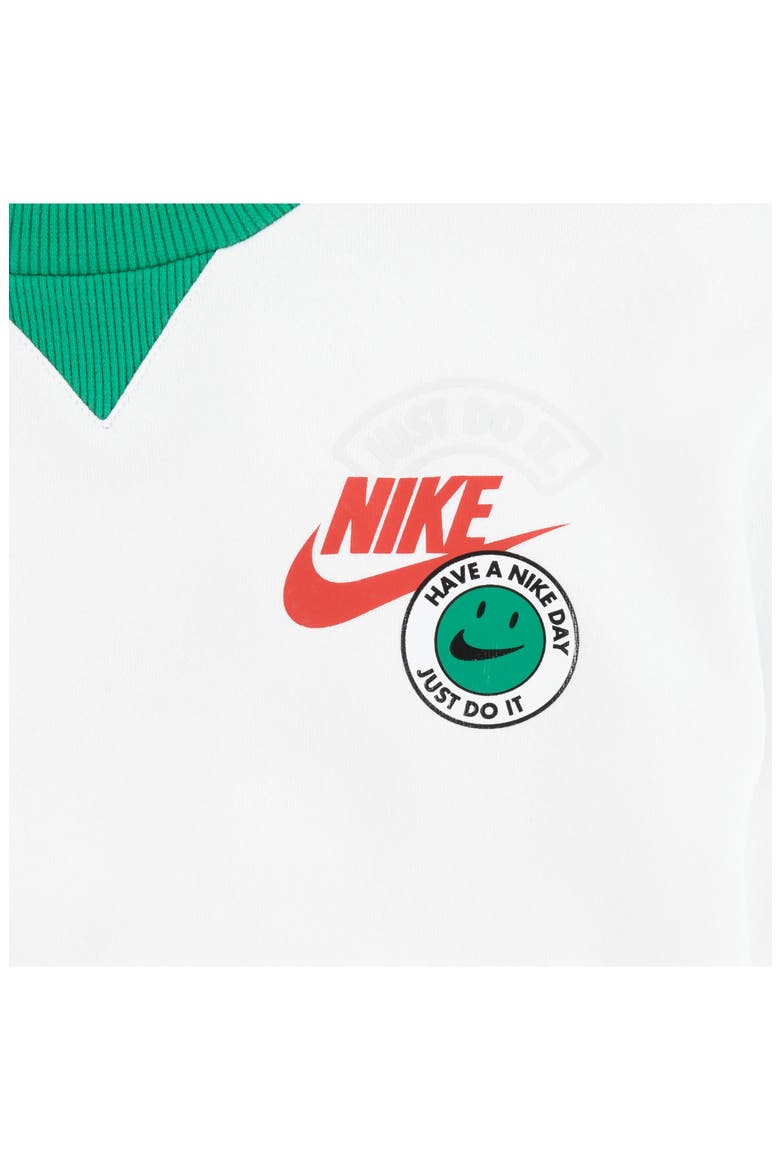 Kids' Sportswear Colorblock Sweatshirt, Alternate, color, WHITE