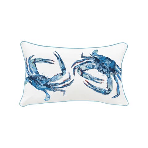 Blue Crab Lumbar Pillow