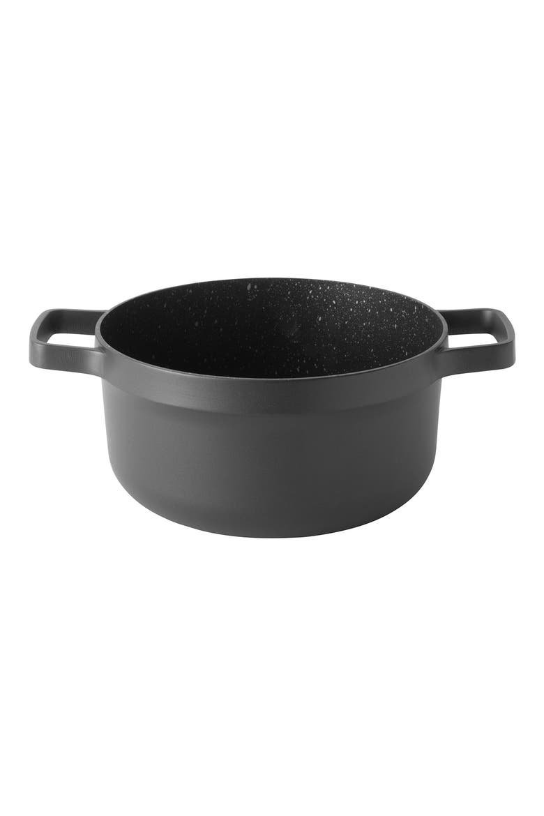 INTERNATIONAL Gem Non-Stick Cast Aluminum 8" Covered Casserole, Alternate, color, BLACK