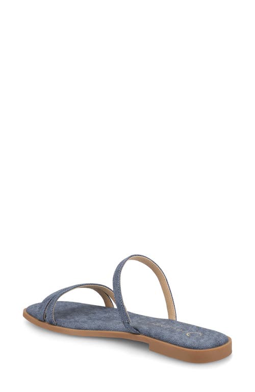 Journee Collection Brisa Slide Sandal In Denim