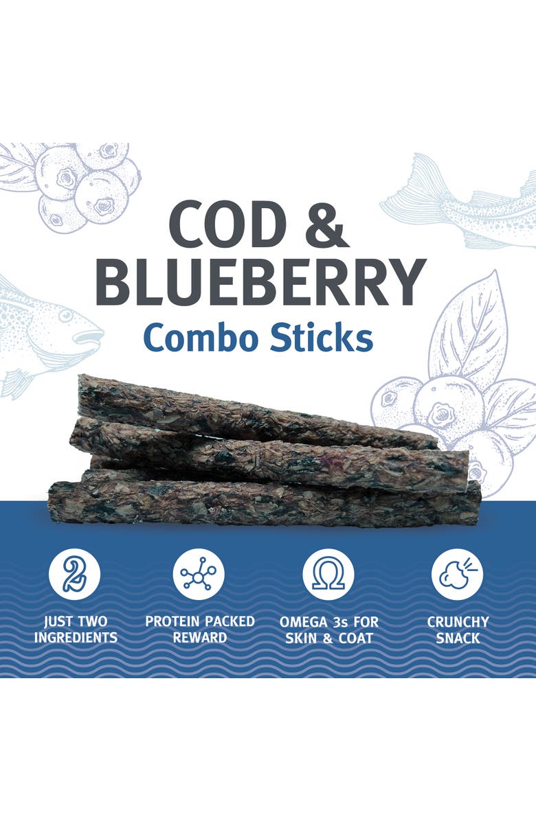 ICELANDIC+ Combo Sticks Cod & Blueberry 2oz, Dog Treats, Alternate, color, Multicolored