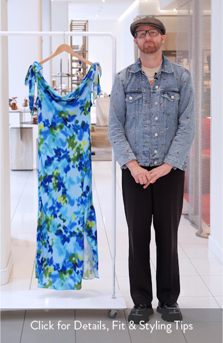 Allexina Tie Shoulder Maxi Dress, sales video thumbnail