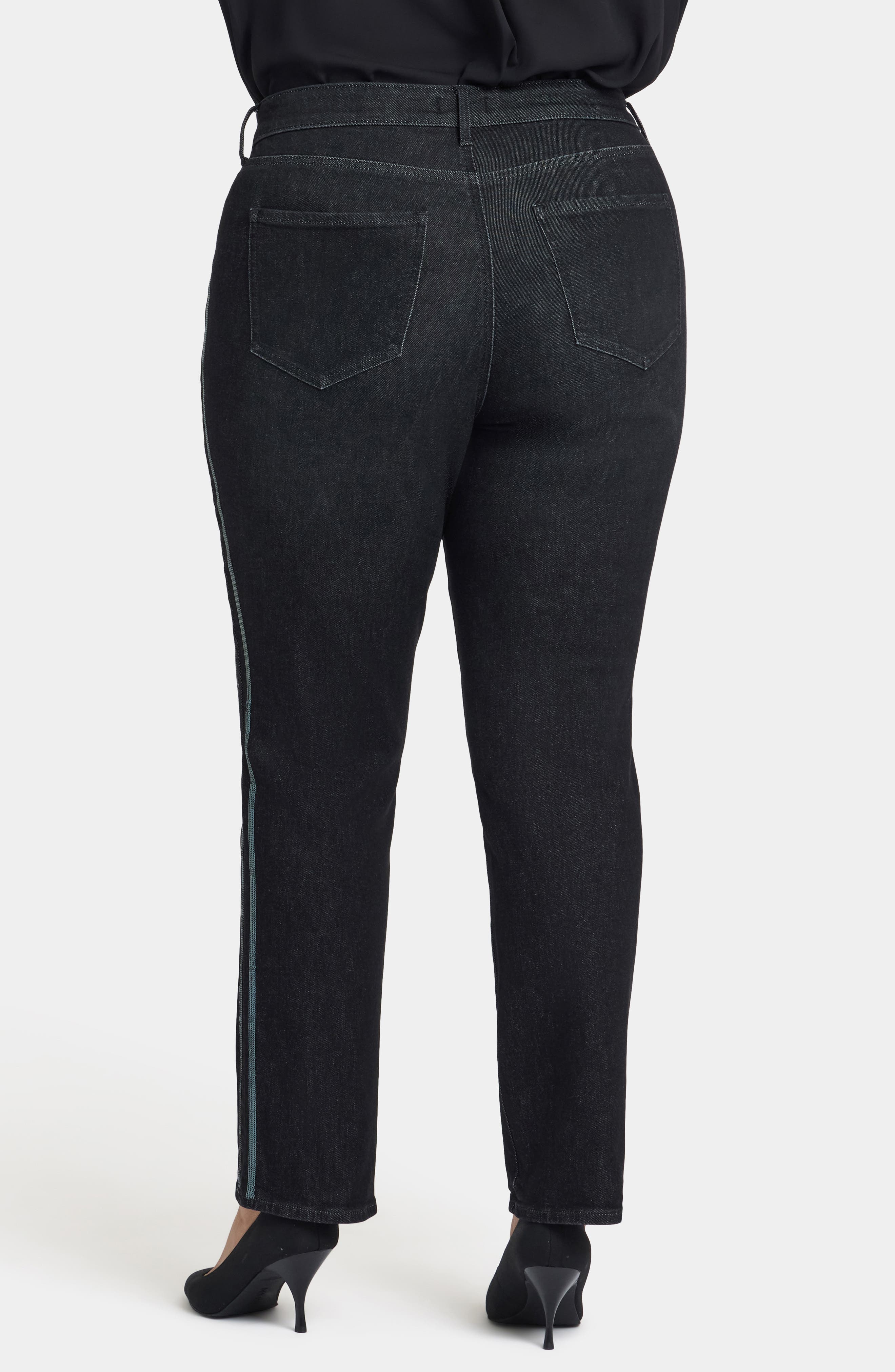 Marilyn Sequin Side Stripe Straight Leg - image 2