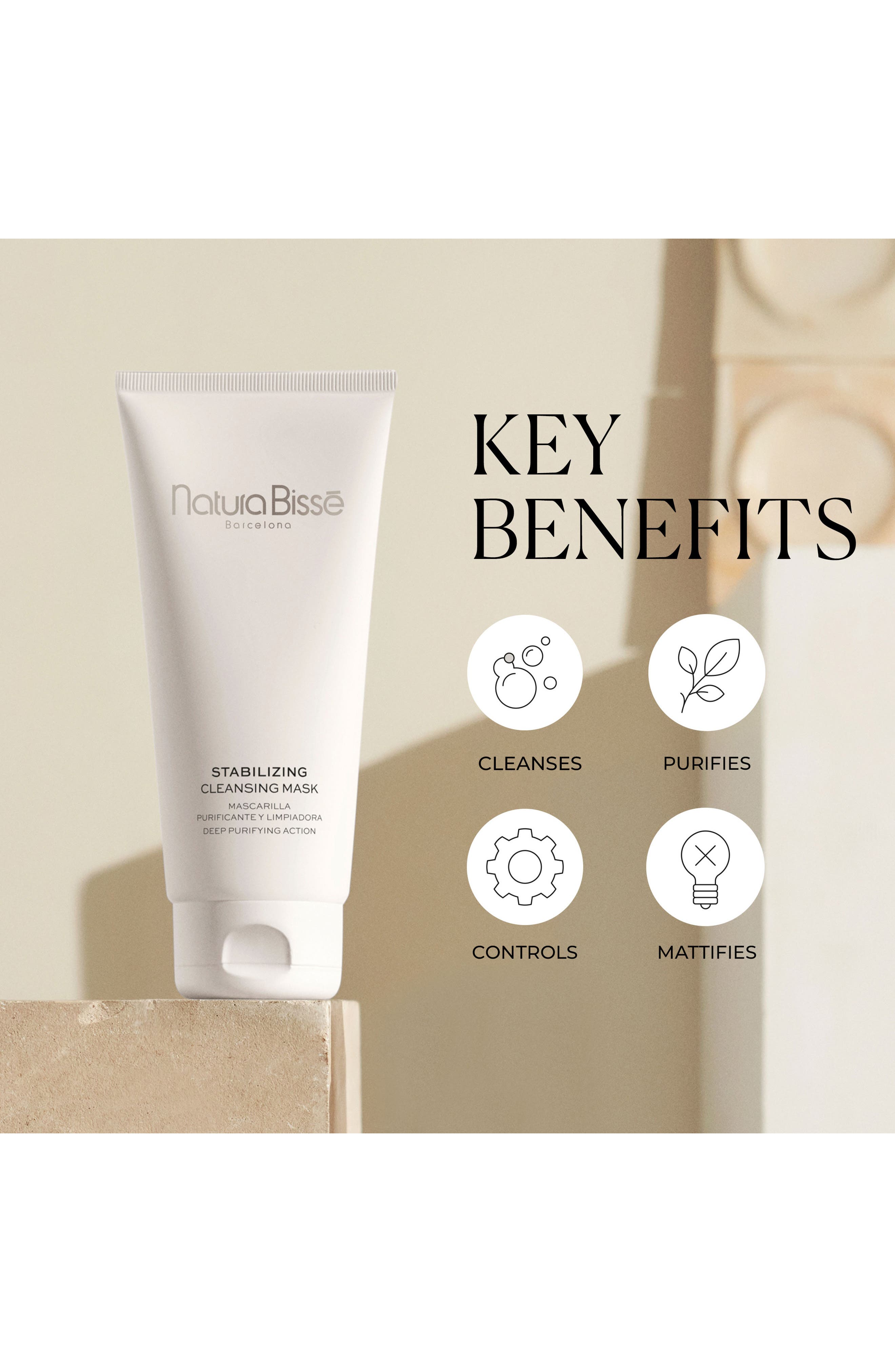 Natura Bisse Stabilizing Cleansing Mask – 200 Ml, Reinigungsmaske Für Fettige & Unreine Haut