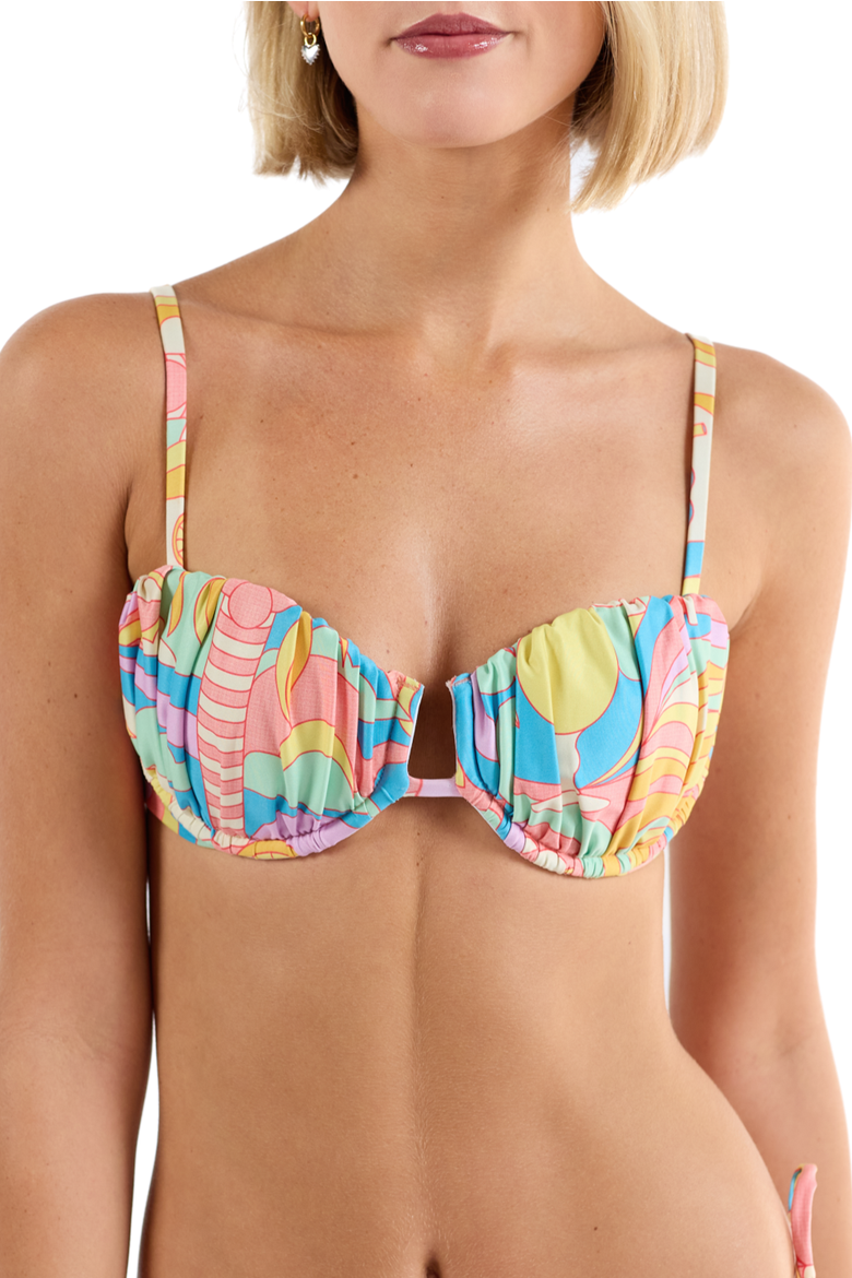 The Paradiso - Clam Shell Bikini Top, Main, color, Yellow