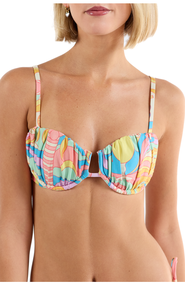 Kenny Flowers The Paradiso - Clam Shell Bikini Top, Main, color, Yellow