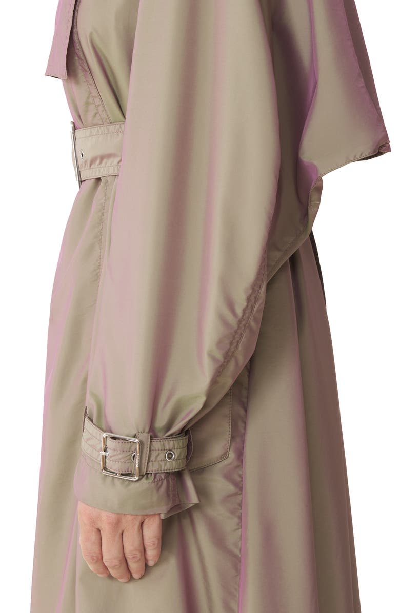 Lanvin Flowing Taffeta Trench Coat, Alternate, color, Taupe