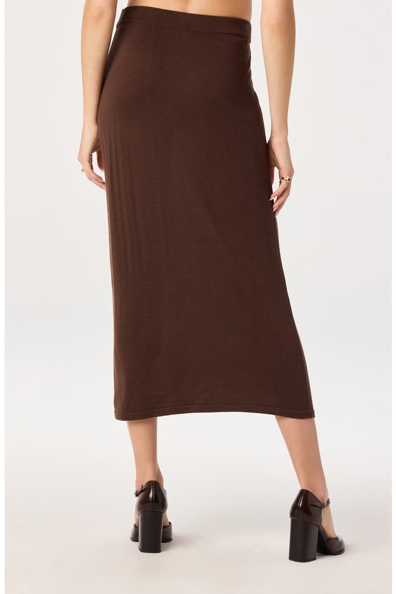 Deora Sweater Midi Skirt, Alternate, color, BROWN