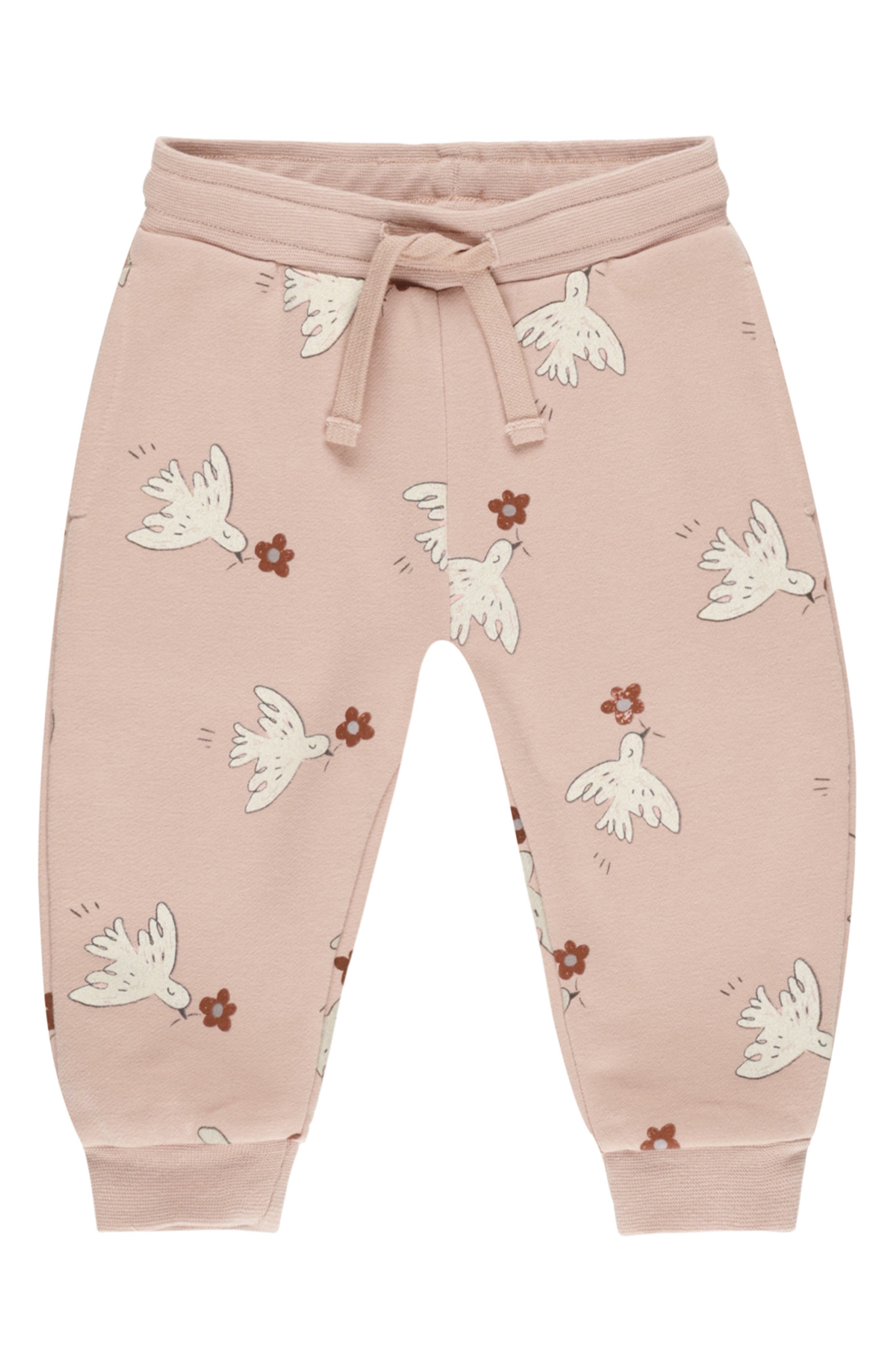 Rylee + Cru Kids' Dove Print Knit Joggers