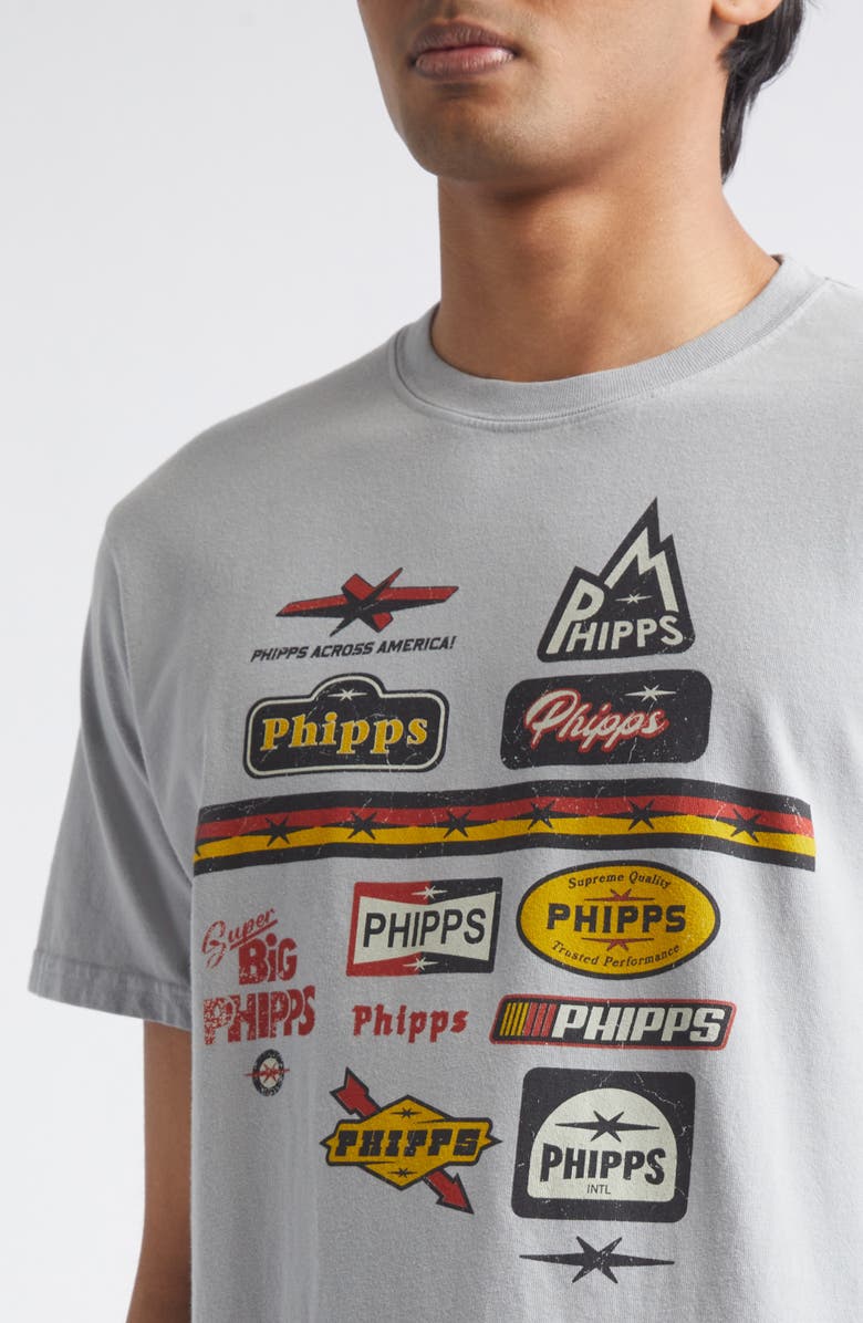 PHIPPS Racing Logo Graphic T-Shirt, Alternate, color, Concrete