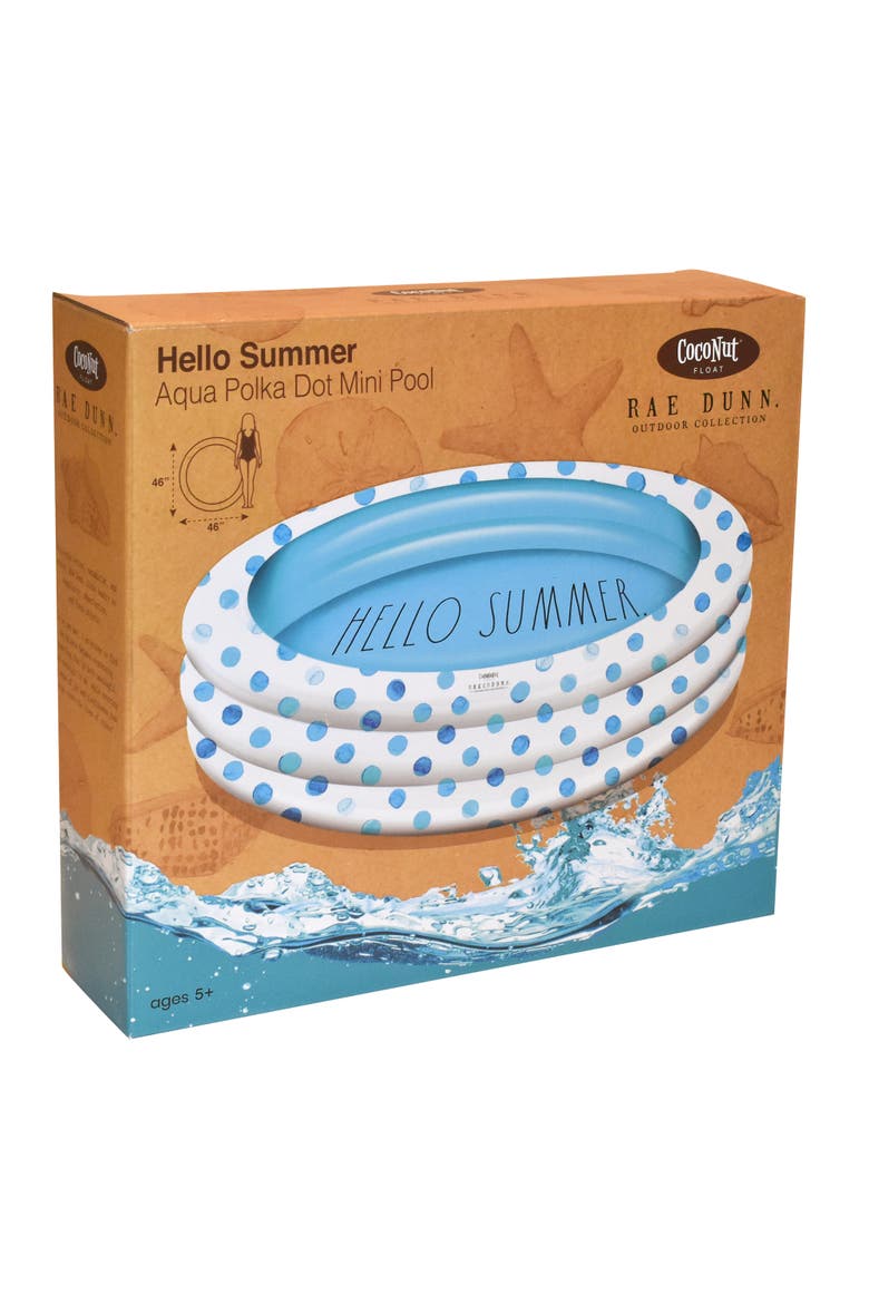 Hello Summer Aqua Poka Dots 46" Mini Pool, Alternate, color, Blue