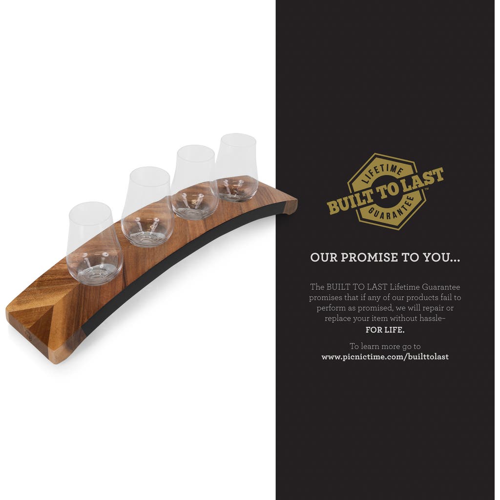 Picnic Time Lowlands Whiskey Flight Glencairn® Glass Tasting Set