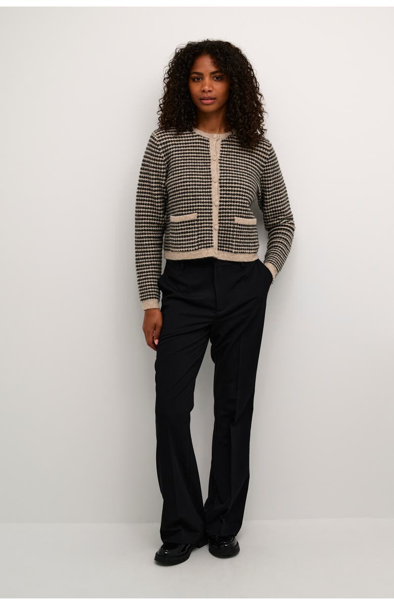 Kaffe KAsakura Flared Leg Regular Fit Trousers, Alternate, color, Black Deep