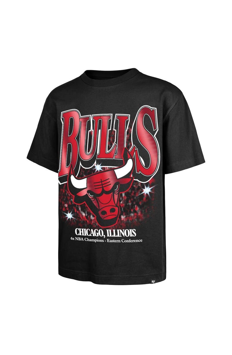 '47 Men's '47 Black Chicago Bulls Past Champs Collection Flashbulb Foundation T-Shirt, Alternate, color, Black