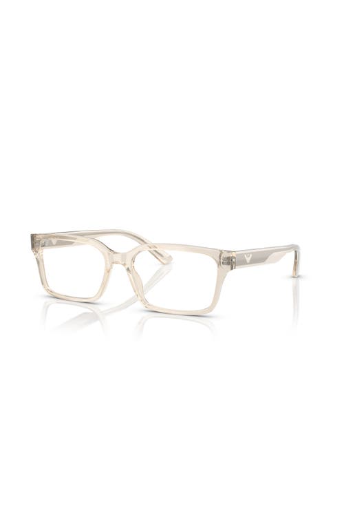 Emporio Armani 53mm Rectangle optical glasses in Transparent 