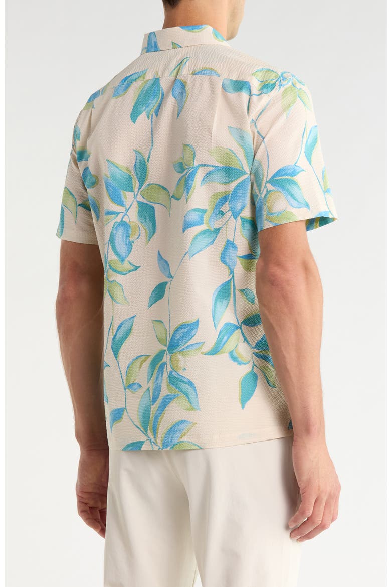 Fresco de Cas Short Sleeve Button-Up Shirt, Alternate, color, NATURAL