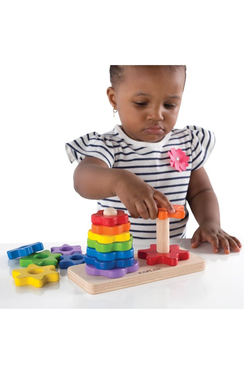 Kaplan Early Learning Company Wooden Flower Twist Sorter, Alternate, color, Multicolor