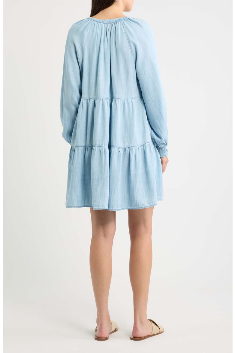 Tessa Long Sleeve Chambray Dress, Alternate, color, LIGHT ACID WASH