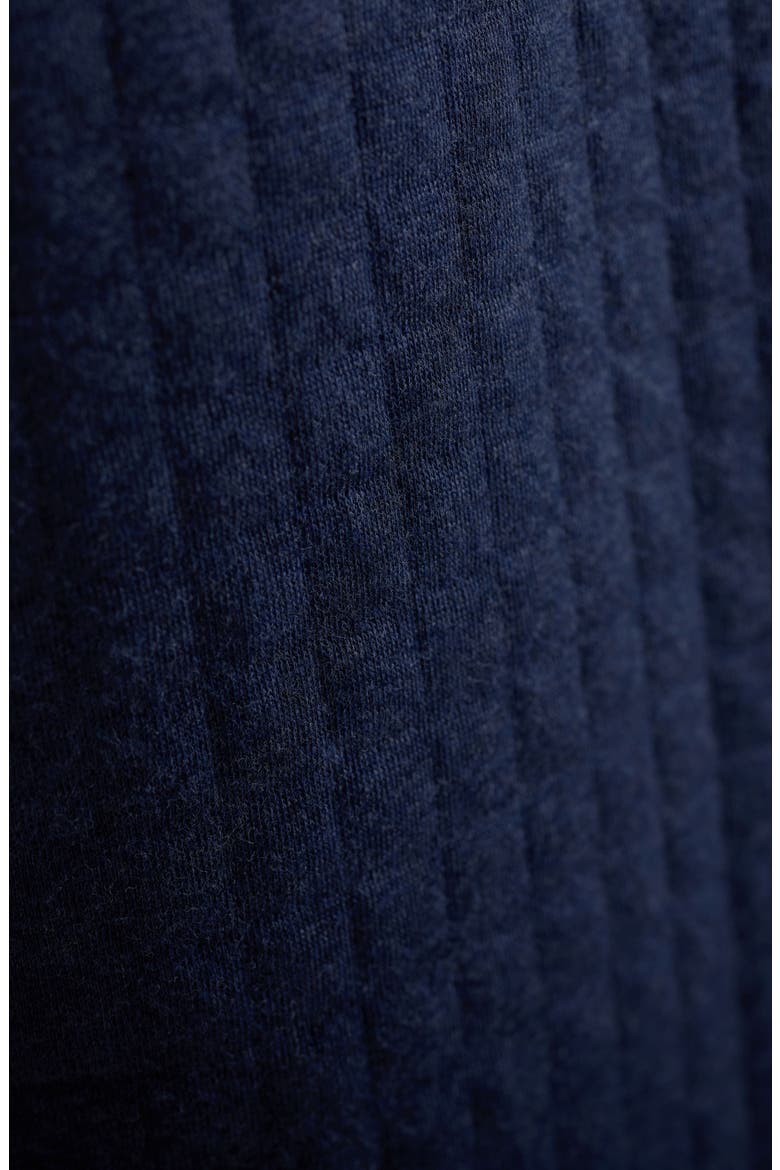 Waffle Quarter Zip Cotton Blend Pullover, Alternate, color, NAVY