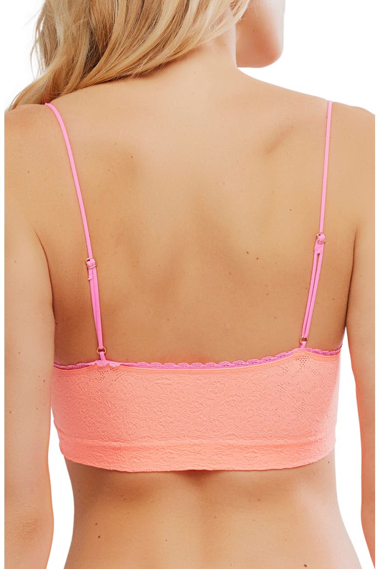 Intimately FP Sweet Point Seamless Longline Bralette, Alternate, color, SUNKISS CORAL COMBO