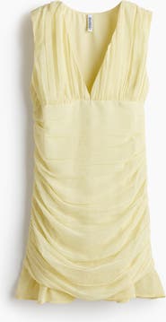 H&M Draped Chiffon Dress