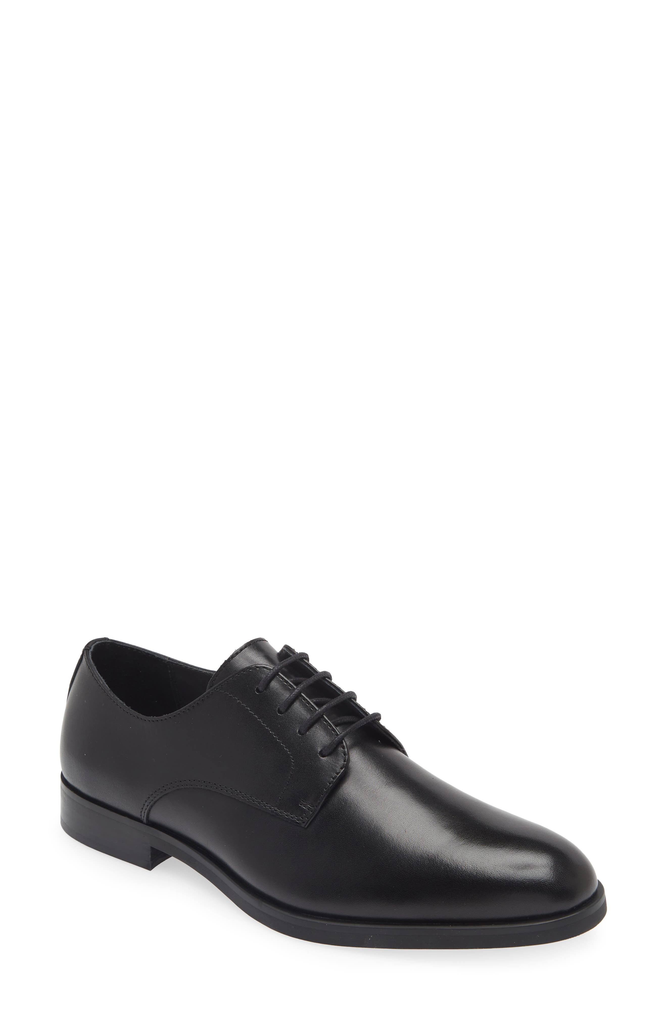 Nordstrom Emmett Plain Toe Derby, Main, color, Black