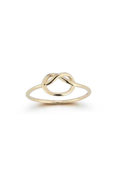 14K Gold Pretzel Knot Ring