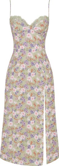 Corset Crepe Midi Sundress