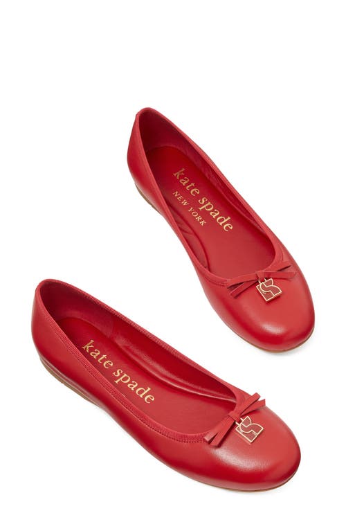 Kate Spade New York Dakota Charm Ballet Flat In Red