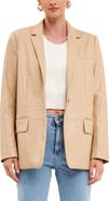 Endless Rose Faux Leather Blazer