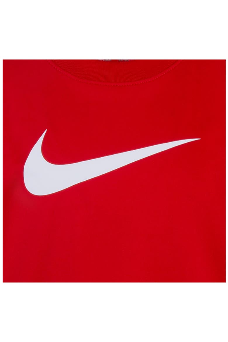 Kids' Swoosh T-Shirt & Shorts Set, Alternate, color, BLACK/ UNIVERSITY RED
