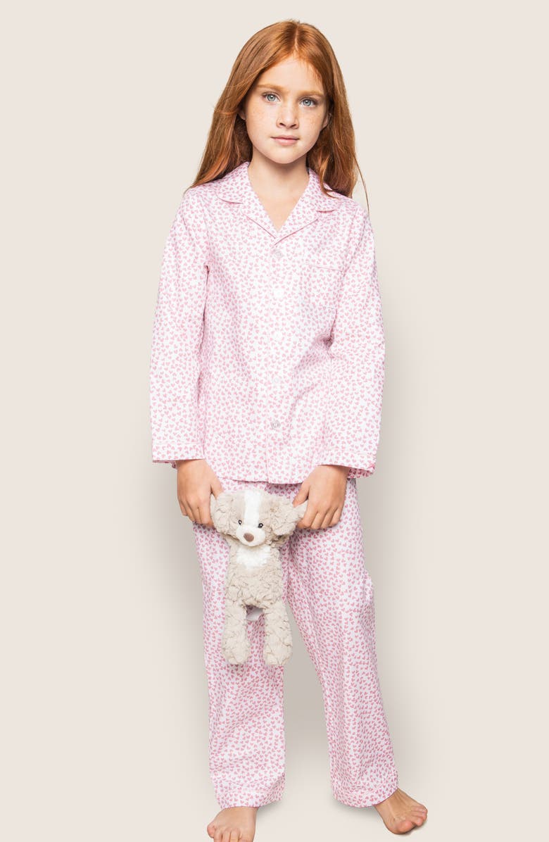 Petite Plume Kids' Sweethearts Two-Piece Pajamas, Alternate, color, Pink