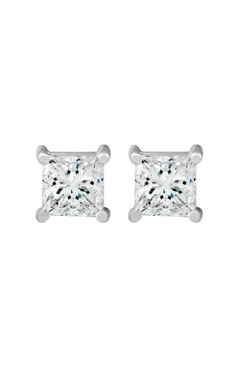 Bliss Diamond Certified 3Ct Princess Cut Diamond Studs 14k Gold Lab Grown, Main, color, 