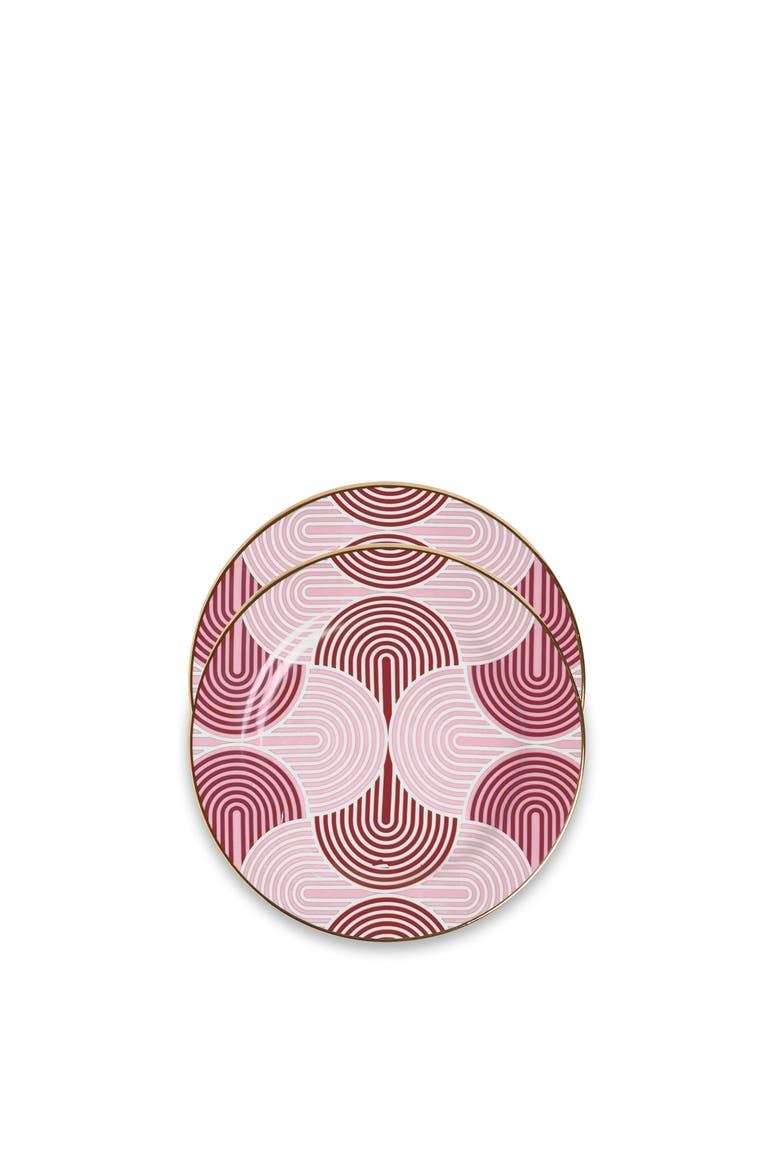 Dessert Plates Set Of 2 Slinky Red, Main, color, Slinky Red