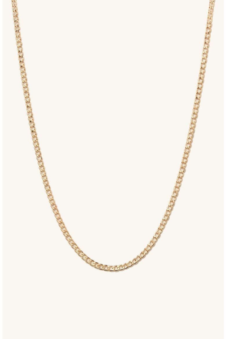 Flat Curb Chain Necklace, Alternate, color, 14k Yellow Gold