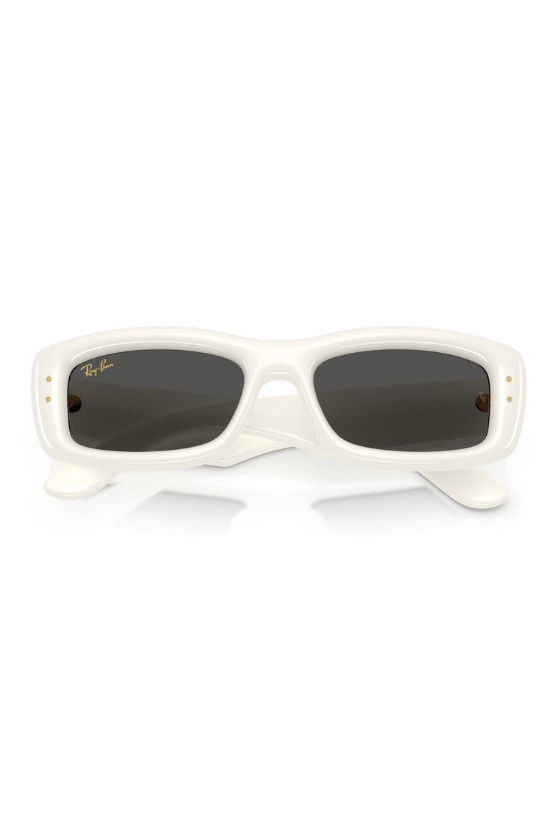 x A$AP Rocky Kiliane 55mm Rectangular Puffer Sunglasses, Alternate, color, FULL CREAM / DARK GREY