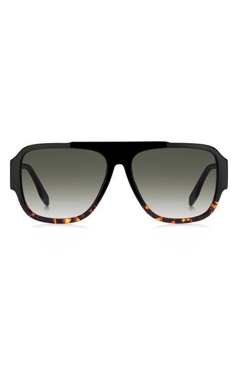 58mm Flat Top Sunglasses
