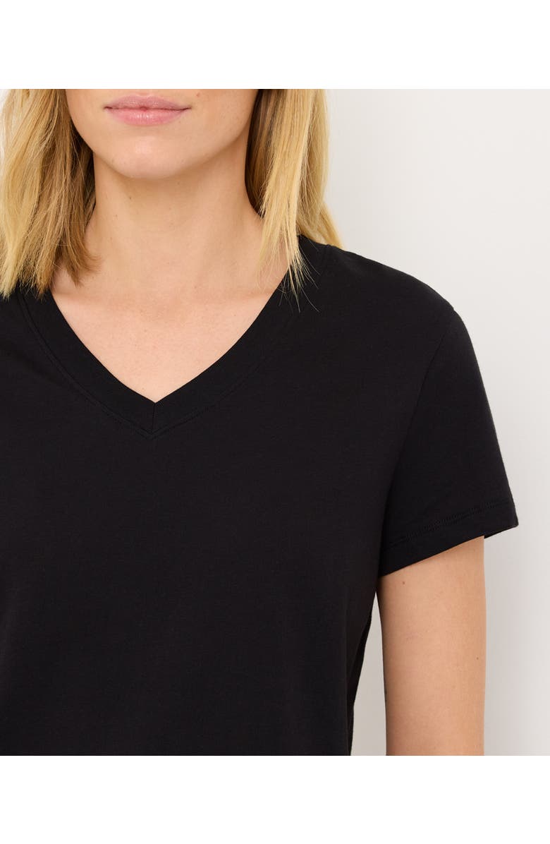 Pact Organic Cotton Women's Softspun Essential V-Neck Tee, Alternate, color, Black