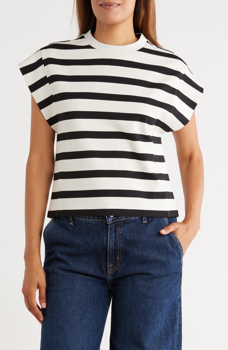 DR2 by Daniel Rainn Stripe Cap Sleeve Top, Main, color, 