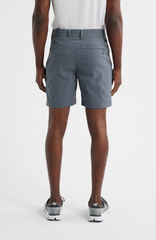 Free Fly Topogrid Water Repellent Shorts In Gray