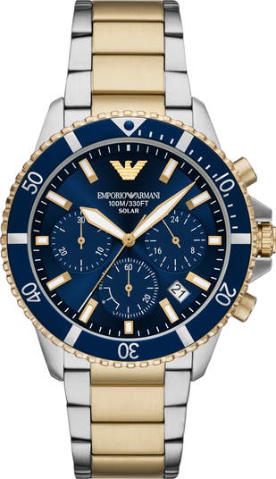 Emporio Armani World Explorer Solar Chronograph Bracelet Watch