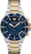 Emporio Armani World Explorer Solar Chronograph Bracelet Watch, 43.5mm